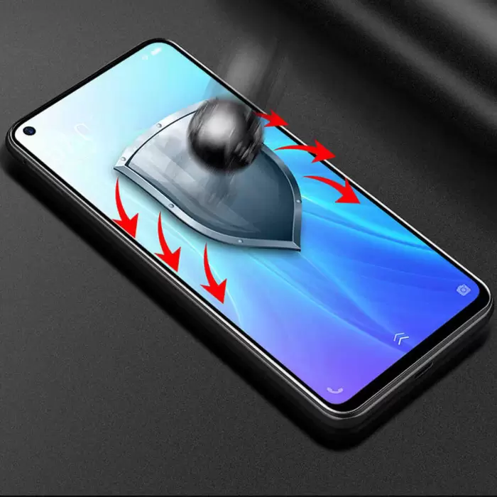 Realme 8  Tam Kapatan Hayalet Mat Seramik Ekran Koruyucu Kırılmaz Cam