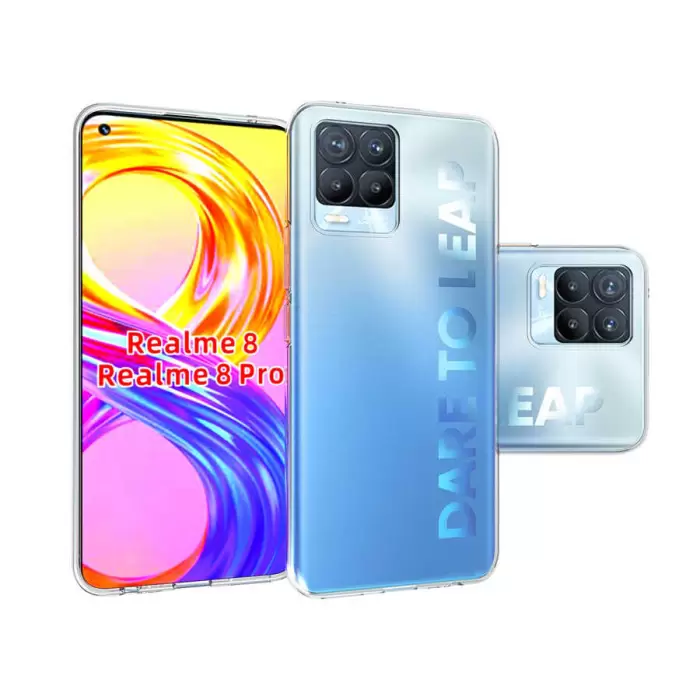 Realme 8 Pro Kılıf Lopard Kamera Korumalı Renksiz Şeffaf Esnek Silikon Kapak Süper