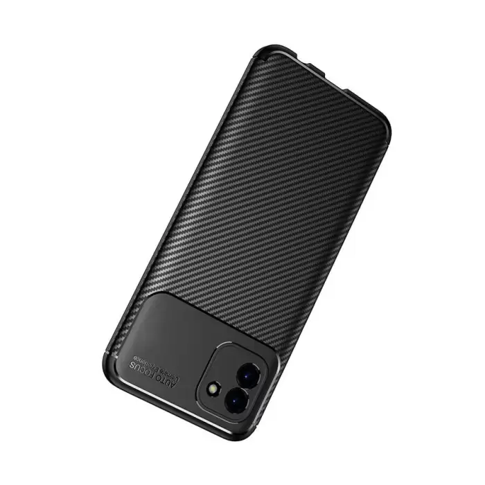 Samsung Galaxy A03 Kılıf Lopard Kamera Korumalı Karbon Desenli Negro Kapak Orijinal Yüzey Kılıf
