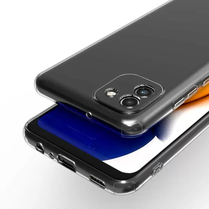 Samsung Galaxy A03 Kılıf Lopard Kamera Korumalı Renksiz Şeffaf Esnek Silikon Kapak Süper