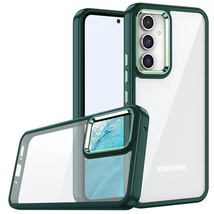 Samsung Galaxy A04S Kılıf Lopard Kamera Çıkıntılı Arkası Şeffaf Köşeleri Parlak Renkli Işlemeli Kapak Flora