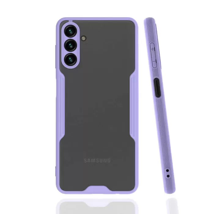 Samsung Galaxy A04S Kılıf Parfe Silikon Kapak Kamera Korumalı Kılıf Ultra Ince Buzlu Mat Renkli
