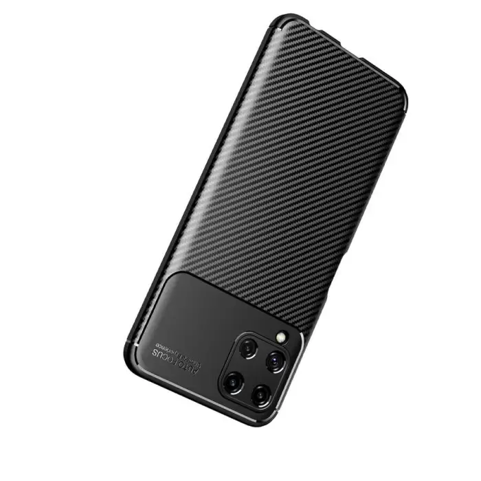 Samsung Galaxy A22 4G Kılıf Lopard Kamera Korumalı Karbon Desenli Negro Kapak Orijinal Yüzey Kılıf