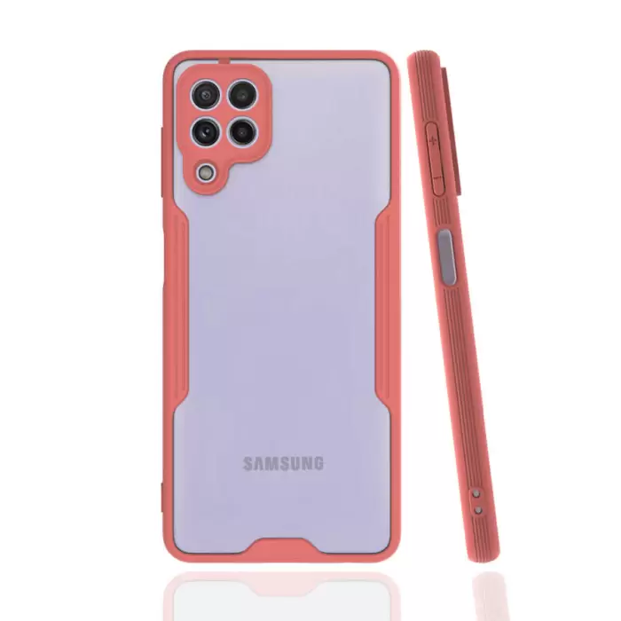Samsung Galaxy A22 4G Kılıf Parfe Silikon Kapak Kamera Korumalı Kılıf Ultra Ince Buzlu Mat Renkli
