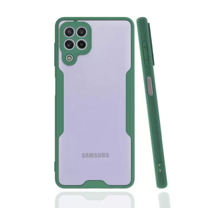 Samsung Galaxy A22 4G Kılıf Parfe Silikon Kapak Kamera Korumalı Kılıf Ultra Ince Buzlu Mat Renkli