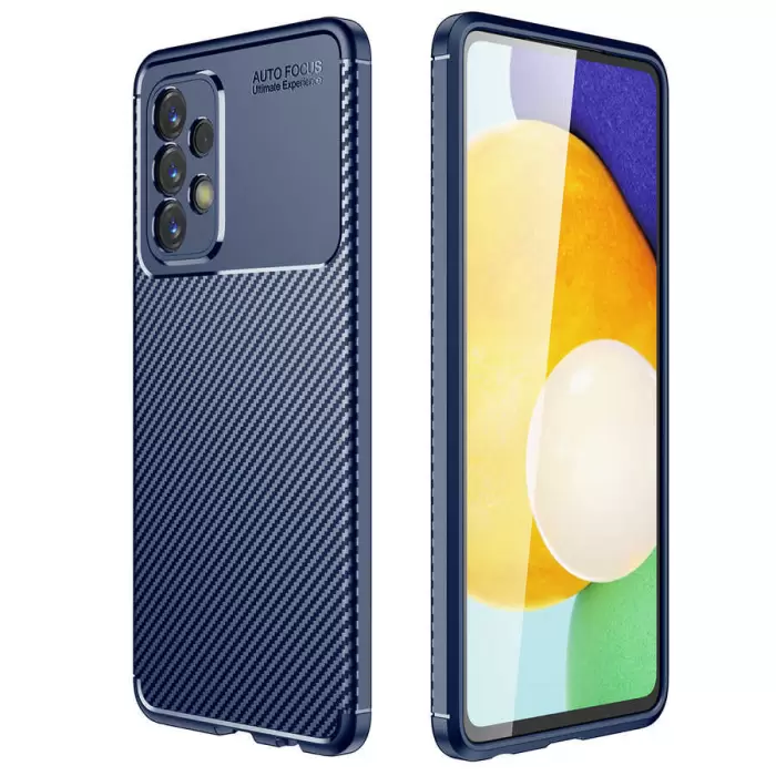 Samsung Galaxy A23 Kılıf Lopard Kamera Korumalı Karbon Desenli Negro Kapak Orijinal Yüzey Kılıf