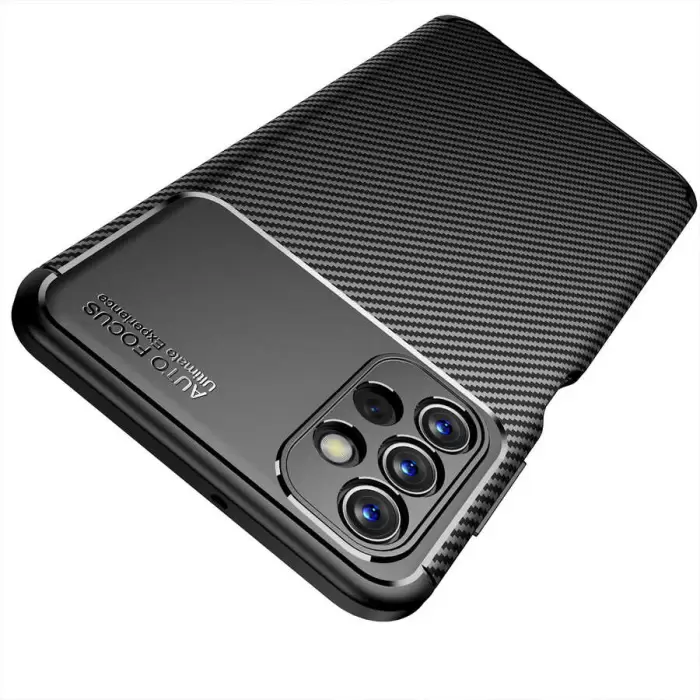 Samsung Galaxy A23 Kılıf Lopard Kamera Korumalı Karbon Desenli Negro Kapak Orijinal Yüzey Kılıf