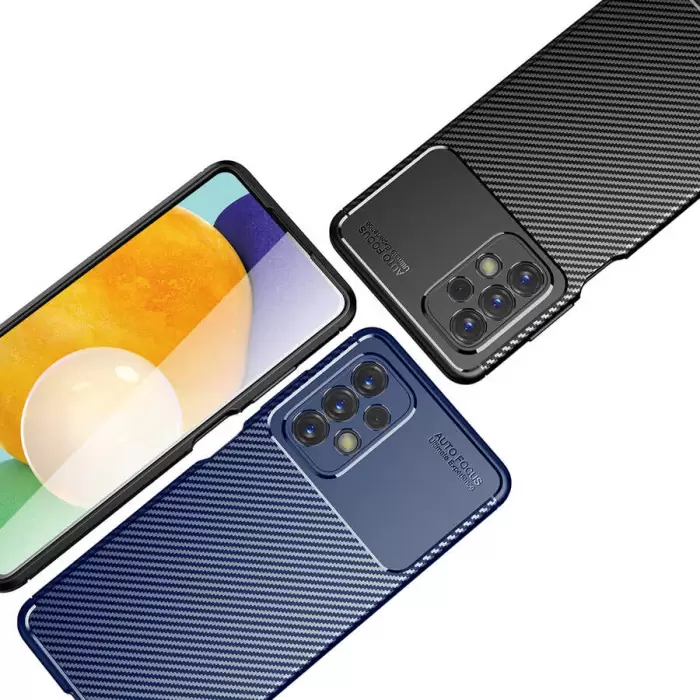 Samsung Galaxy A23 Kılıf Lopard Kamera Korumalı Karbon Desenli Negro Kapak Orijinal Yüzey Kılıf