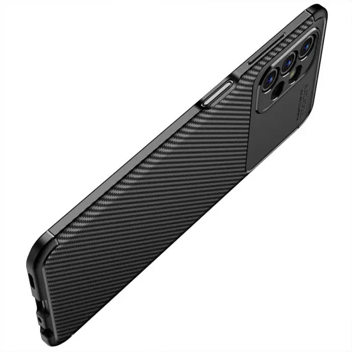 Samsung Galaxy A23 Kılıf Lopard Kamera Korumalı Karbon Desenli Negro Kapak Orijinal Yüzey Kılıf