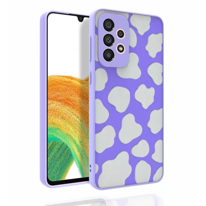 Samsung Galaxy A33 5G Kılıf Desenli Kamera Korumalı Parlak Lopard Nora Kapak