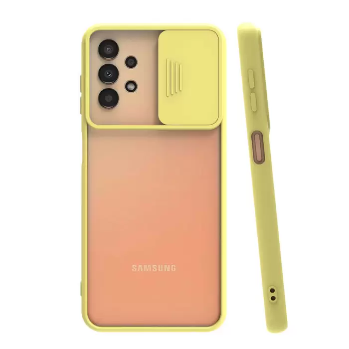 Samsung Galaxy A33 5G Kılıf Lopard Slayt Sürgülü Kamera Korumalı Renkli Silikon Kapak