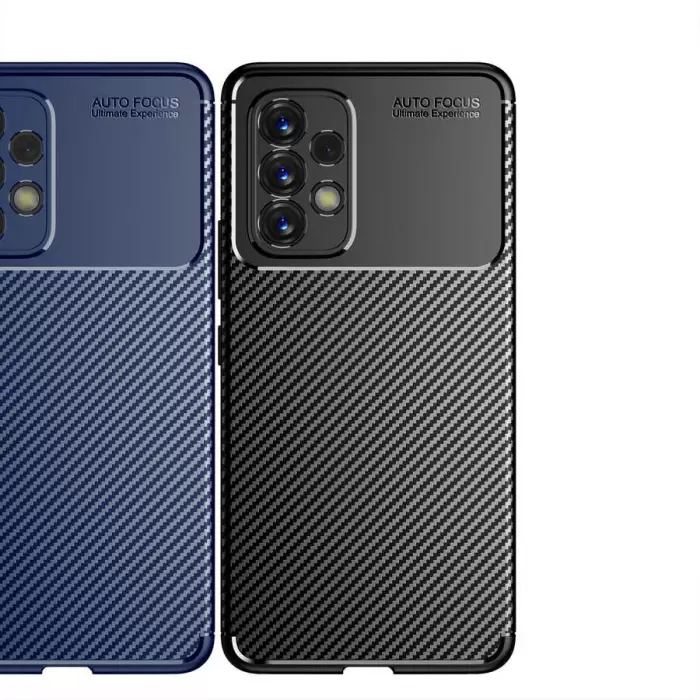 Samsung Galaxy A53 5G Kılıf Lopard Kamera Korumalı Karbon Desenli Negro Kapak Orijinal Yüzey Kılıf