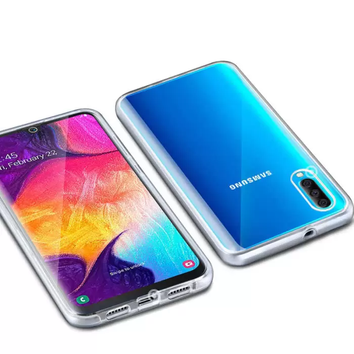 Samsung Galaxy A70 Şeffaf Kılıf Arkalı Önlü 360 Derece Ultra Korumalı Enjoy Kapak