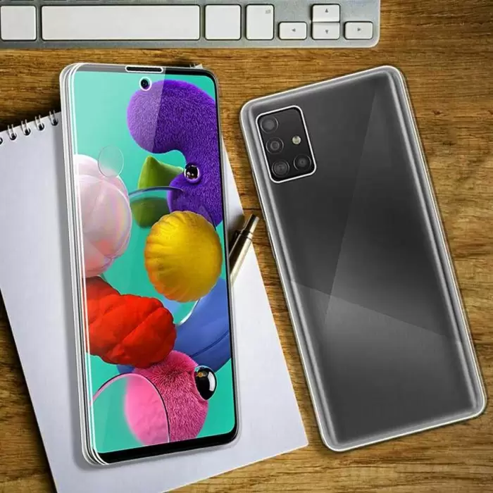 Samsung Galaxy A71 Şeffaf Kılıf Arkalı Önlü 360 Derece Ultra Korumalı Enjoy Kapak