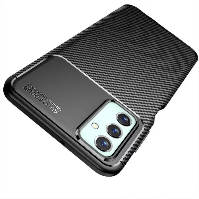 Samsung Galaxy M23 Kılıf Lopard Kamera Korumalı Karbon Desenli Negro Kapak Orijinal Yüzey Kılıf