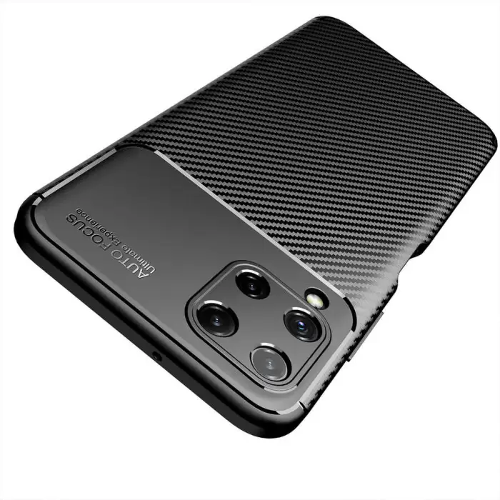 Samsung Galaxy M32 Kılıf Lopard Kamera Korumalı Karbon Desenli Negro Kapak Orijinal Yüzey Kılıf
