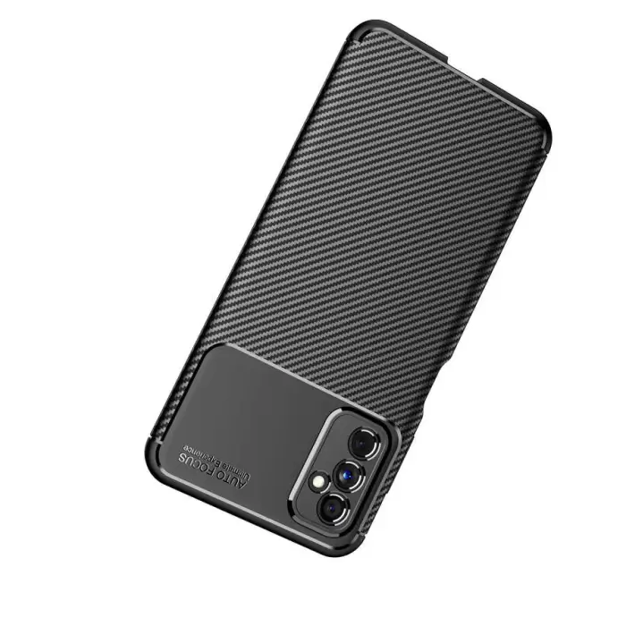 Samsung Galaxy M52 Kılıf Lopard Kamera Korumalı Karbon Desenli Negro Kapak Orijinal Yüzey Kılıf
