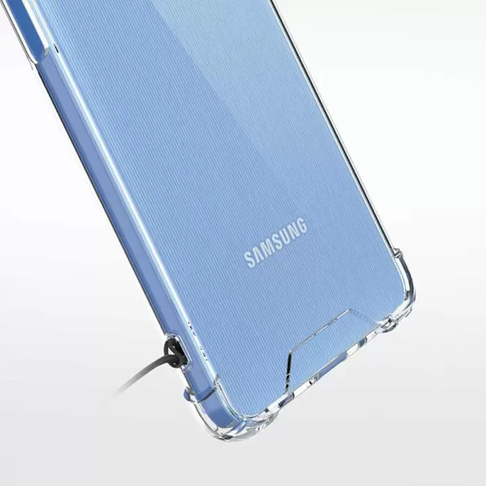 Samsung Galaxy M52 Kılıf Lopard Nitro Antishock Köşe Koruma Darbe Emici Şeffaf Orjinal Doku Silikon