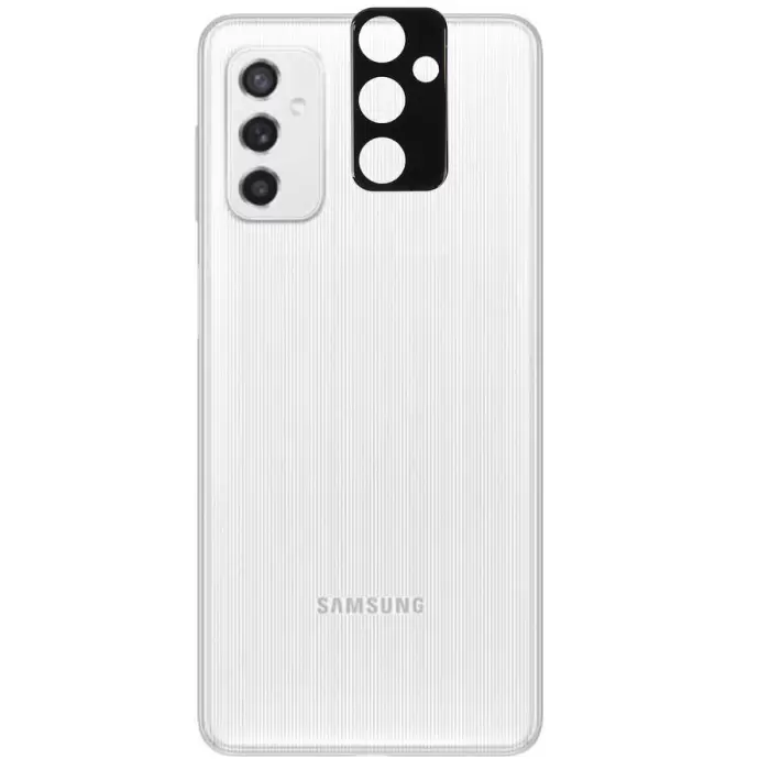 Samsung Galaxy M52  Siyah Çerçeveli Lens Koruma Parlak Renkli Kamera Koruyucu CL-08 Cam 3D-Kamera-Cam