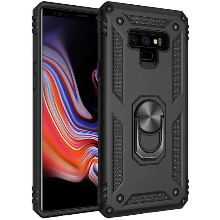 Samsung Galaxy Note 9 Kılıf Lopard Kamera Korumalı Sürgülü Yüzüklü Orjinal Tasarım Armor Vega