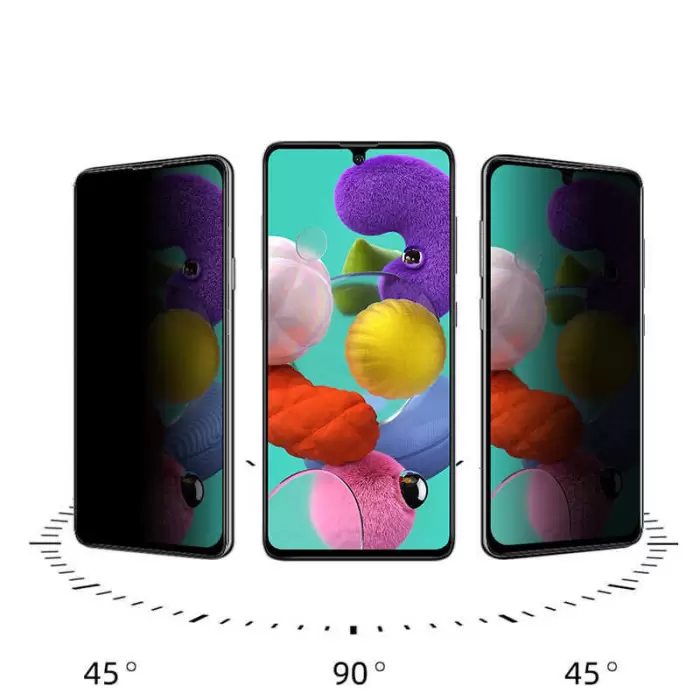 Samsung Galaxy S21 FE Hayalet New 5d Privacy Temizleme Kiti Ekran Koruyucu Temperli Gizli Cam