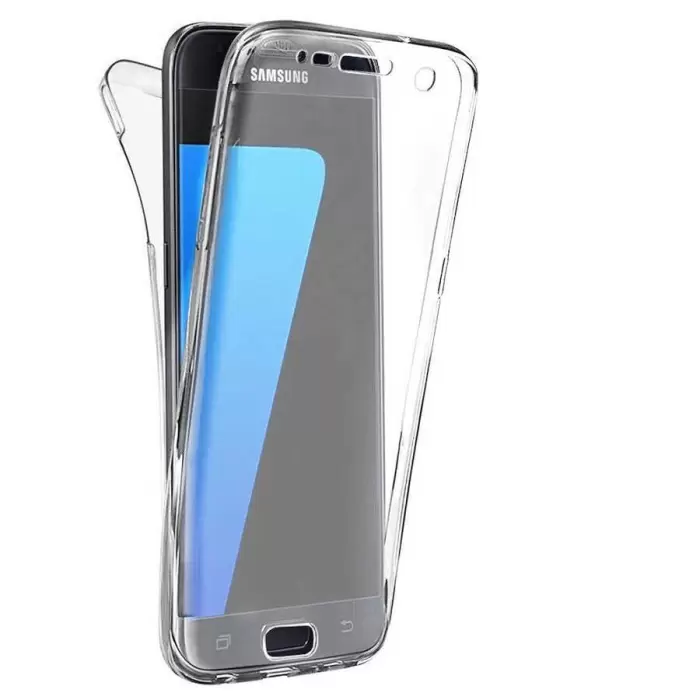 Samsung Galaxy S7 Edge Şeffaf Kılıf Arkalı Önlü 360 Derece Ultra Korumalı Enjoy Kapak