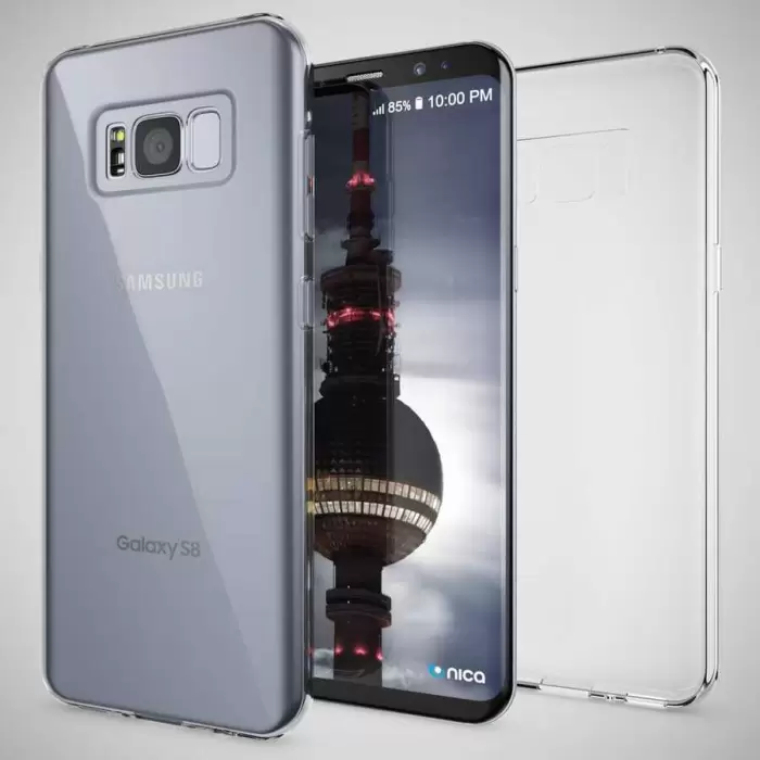 Samsung Galaxy S8 Plus Kılıf  Kamera Korumalı Renksiz Şeffaf Esnek Silikon Kapak Süper