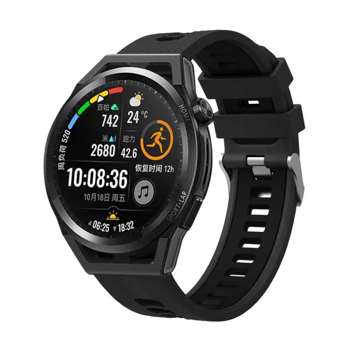 Samsung Galaxy Watch 42mm Çift Renkli Kordon Krd-55 Uyumlu Silikon Tasarım Kordon