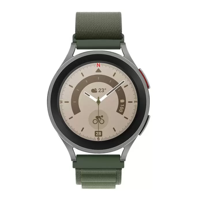 Samsung Galaxy Watch Active 2 44mm Alpine Loop Metal Toka Örgü Işleme Kordon Premium Kayış KRD-74