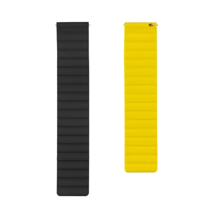 Xiaomi Amazfit Pace Mıknatıslı Kordon Leather Design Bakla Tasarımlı Çift Renkli Kayış krd52