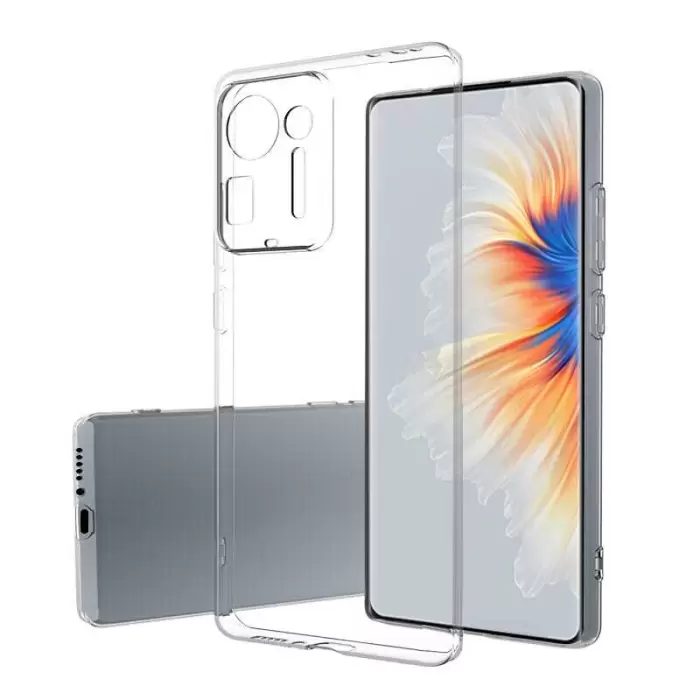 Xiaomi Mi Mix 4 Kılıf  Kamera Korumalı Renksiz Şeffaf Esnek Silikon Kapak Süper