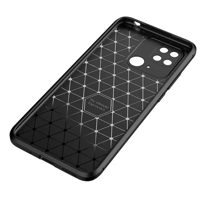 Xiaomi Poco C40 Kılıf Lopard Kamera Korumalı Karbon Desenli Negro Kapak Orijinal Yüzey Kılıf