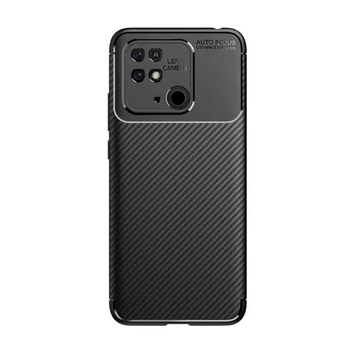 Xiaomi Poco C40 Kılıf Lopard Kamera Korumalı Karbon Desenli Negro Kapak Orijinal Yüzey Kılıf