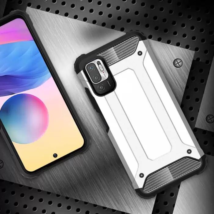 Xiaomi Poco M3 Pro Kılıf Lopard Orijinal Katman Köşe Koruma Crash Silikon Tank Kapak