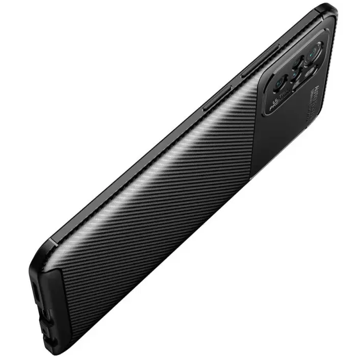 Xiaomi Poco M5S Kılıf Lopard Kamera Korumalı Karbon Desenli Negro Kapak Orijinal Yüzey Kılıf