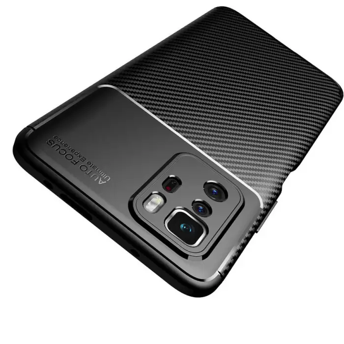 Xiaomi Poco X3 GT Kılıf Lopard Kamera Korumalı Karbon Desenli Negro Kapak Orijinal Yüzey Kılıf