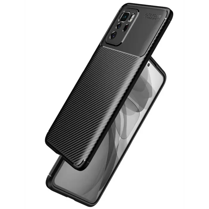 Xiaomi Poco X3 GT Kılıf Lopard Kamera Korumalı Karbon Desenli Negro Kapak Orijinal Yüzey Kılıf