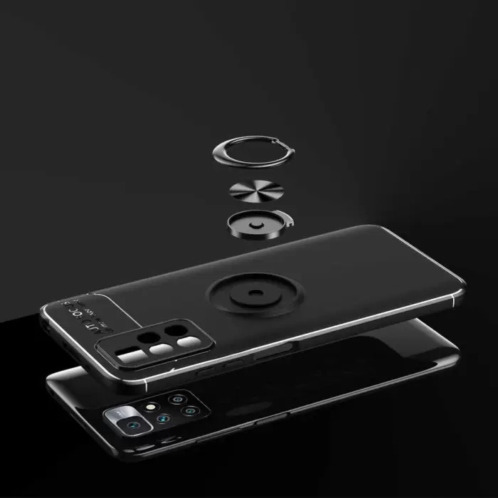 Xiaomi Redmi 10 Kılıf Lopard Kamera Korumalı Yüzüklü Standlı Koruyucu Orjinal Kalite Ravel