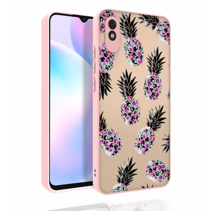 Xiaomi Redmi 9A Kılıf Desenli Kamera Korumalı Parlak Lopard Nora Kapak