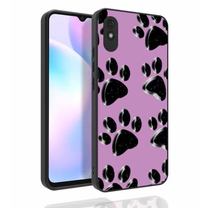 Xiaomi Redmi 9A Kılıf Desenli Kamera Korumalı Parlak Lopard Nora Kapak