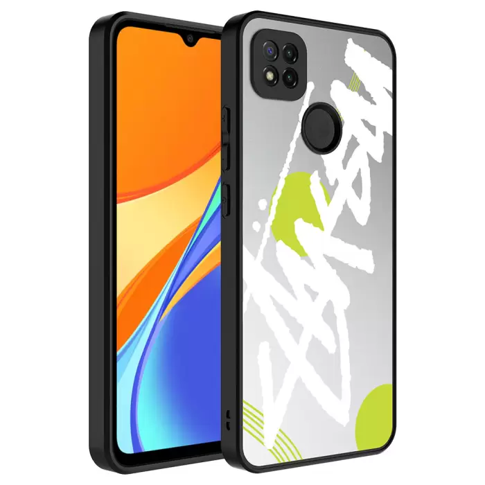 Xiaomi Redmi 9C Kılıf Aynalı Desenli Kamera Korumalı Parlak  Mirror Kapak