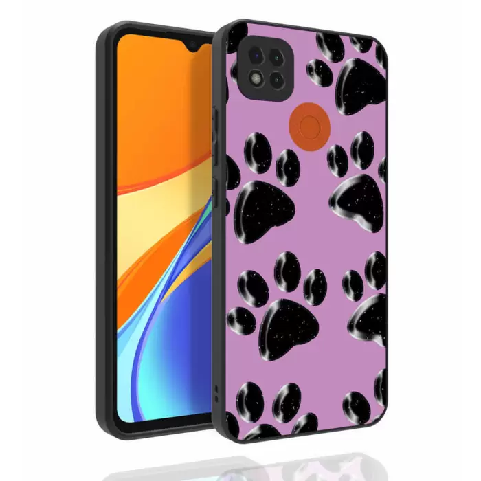 Xiaomi Redmi 9C Kılıf Desenli Kamera Korumalı Parlak Lopard Nora Kapak