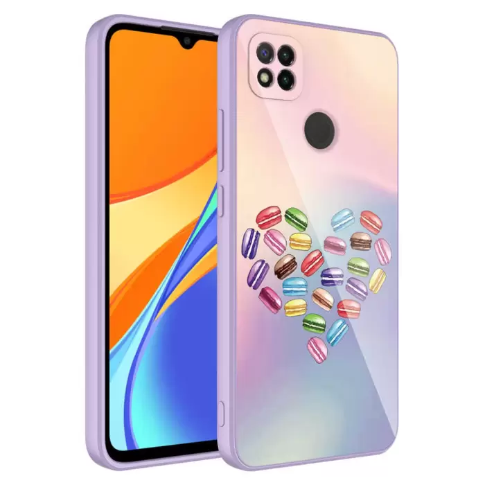 Xiaomi Redmi 9C Kılıf Kamera Korumalı Desenli Sert Silikon Lopard Epoksi Kapak