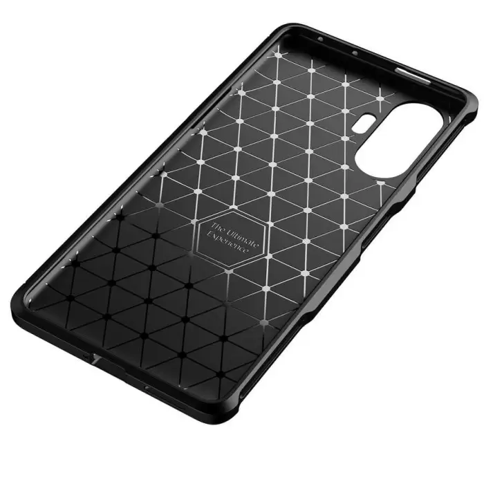 Xiaomi Redmi K40 Gaming Kılıf Lopard Kamera Korumalı Karbon Desenli Negro Kapak Orijinal Yüzey Kılıf