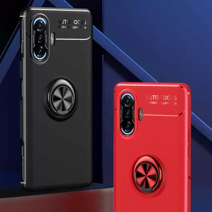 Xiaomi Redmi K40 Gaming Kılıf  Kamera Korumalı Yüzüklü Standlı Koruyucu Kalite Ravel