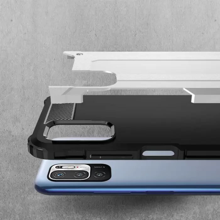 Xiaomi Redmi Note 10 5G Kılıf Lopard Orijinal Katman Köşe Koruma Crash Silikon Tank Kapak