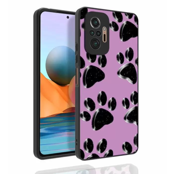 Xiaomi Redmi Note 10 Pro Kılıf Desenli Kamera Korumalı Parlak Lopard Nora Kapak