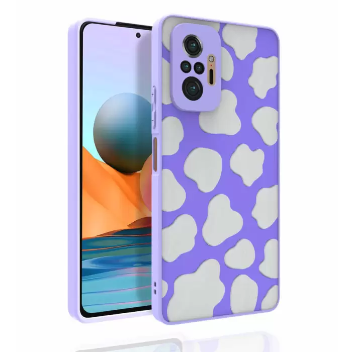 Xiaomi Redmi Note 10 Pro Kılıf Desenli Kamera Korumalı Parlak Lopard Nora Kapak