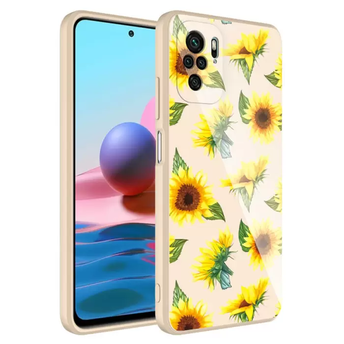 Xiaomi Redmi Note 10S Kılıf Kamera Korumalı Desenli Sert Silikon  Epoksi Kapak