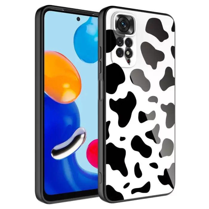 Xiaomi Redmi Note 11S Global Kılıf Kamera Korumalı Desenli Sert Silikon Lopard Epoksi Kapak